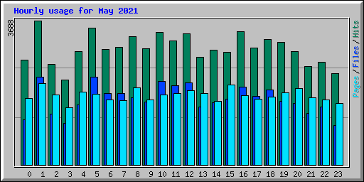 Hourly usage for May 2021